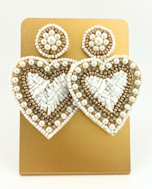 filled with love beaded earrings