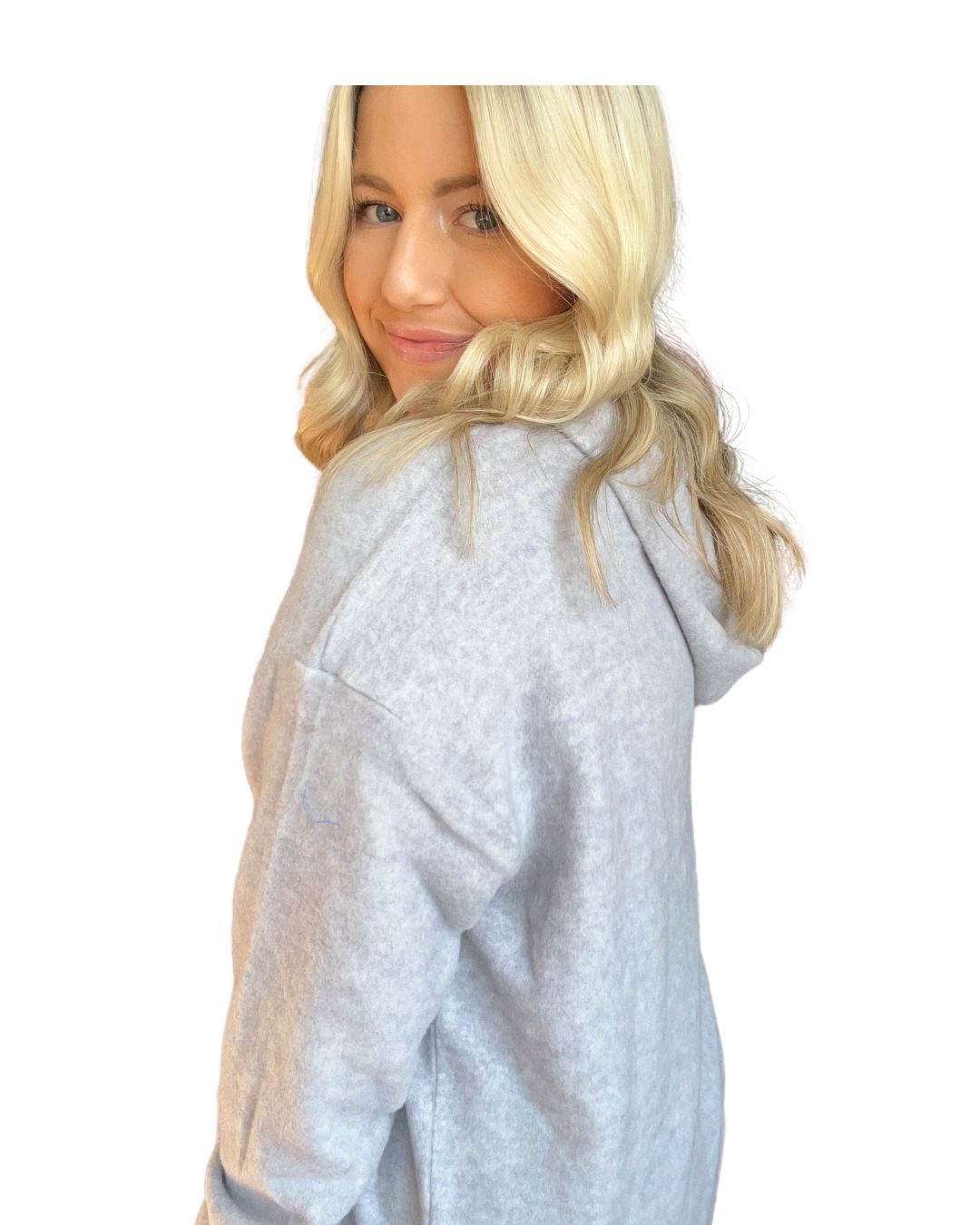 heather hooded sweater