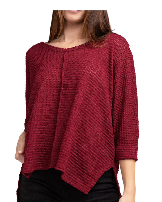 cabernet 3/4 sleeve sweater