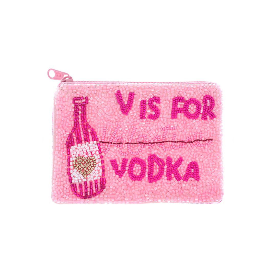 v is for vodka coin purse